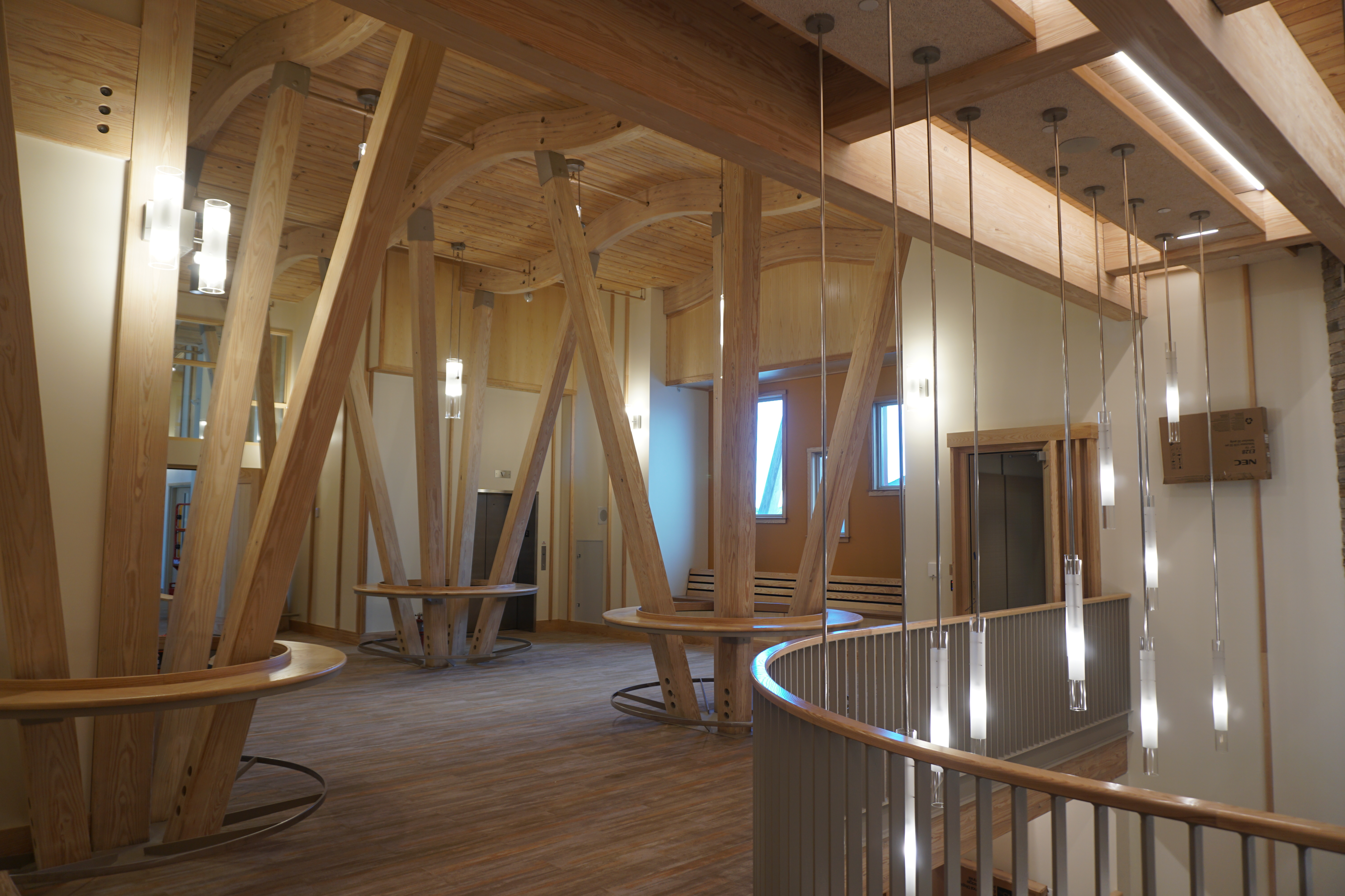 Groton Hill Music School — interior woodwork view 6